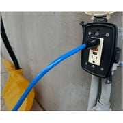Hyper Tough 50FT Indoor/ Outdoor Extension Cord, 16 AWG, Single Outlet Light-Duty Cold Weather Extension Cord, Blue