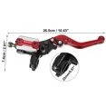 thumbnail image 3 of 1 Pair 7/8" 22mm Universal Motorbike Dual Hydraulic Handlebar Brake Master Cylinder Clutch Lever Red, 3 of 6