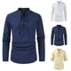 thumbnail image 4 of Mens Slim Fit Casual Shirt Long Sleeves Breathable T Shirts Soft Top Tether, 4 of 8