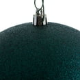thumbnail image 2 of Vickerman 6" Midnight Green Glitter Ball Ornament, 4 per Bag, 2 of 2