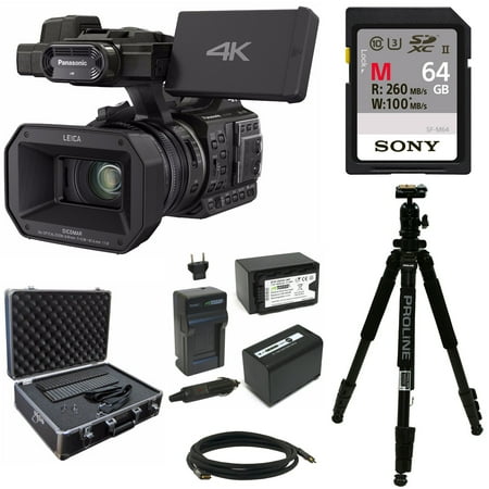 Panasonic HC-X1000 4K Cinema Camcorder + Sony 64GB Memory Card + Accessory Bundle
