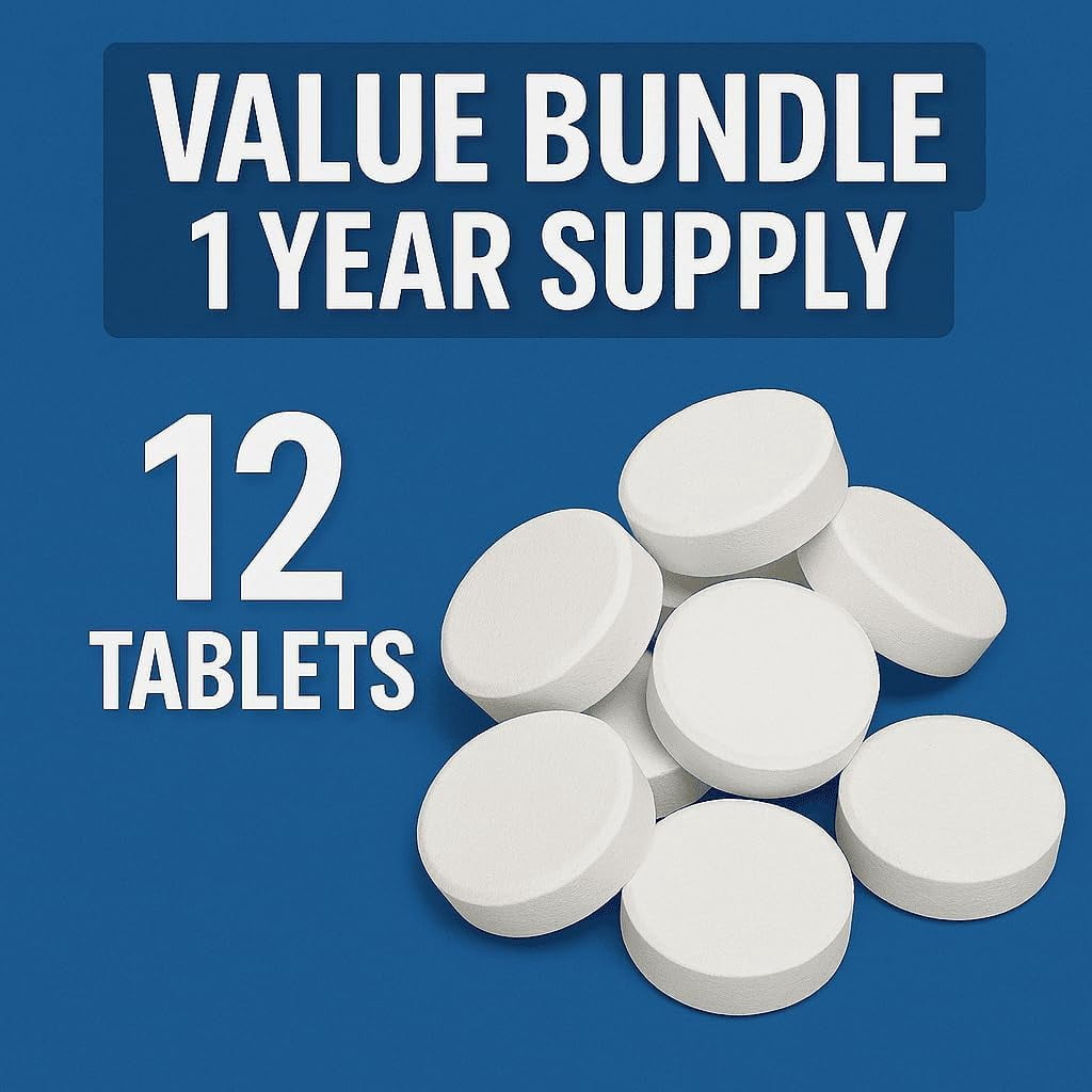 Active Jetted Spa Tub Cleaner Tablets for Whirlpool, Jacuzzi, Bathtubs, 12 Count, 1 Pack