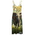 thumbnail image 5 of Colorful Elephant Flower Design Sleeveless Dress Woman Fashion Long Dresses Women's Summer Suit Dress 2025, 5 of 7