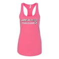 thumbnail image 2 of Wild Bobby Life Is Miami Soccer GOAT Sports Women Racerback Tank Top, Hot Pink, Small, 2 of 5