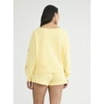 thumbnail image 3 of Stitch Women's Graphic French Terry Pullover Sweatshirt with Long Sleeves, Sizes XXS-XXL, 3 of 5