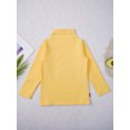 thumbnail image 5 of Doomiva Toddlers Baby Boys Girls Basic Solid Color Turtleneck T-Shirt Tops Cotton Mock Neck Long Yellow 100, 5 of 7