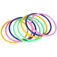 thumbnail image 1 of 10 Pcs Ring Toss Game for Kids and Outdoor Toss Rings for Speed and Agility Practice Games, Garden Backyard, Game Booth, Random Colors (5.5 inch), 1 of 7