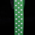 thumbnail image 2 of The Ribbon People Green and White Polka Dotted Woven Grosgrain Craft Ribbon 0.625" x 88 Yards, 2 of 2