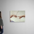 thumbnail image 2 of Great Big Canvas "Hands of God and Adam, detail from The Creation of Adam"  Dark Gray    Wrapped Canvas Print Wall Artwork, 2 of 7