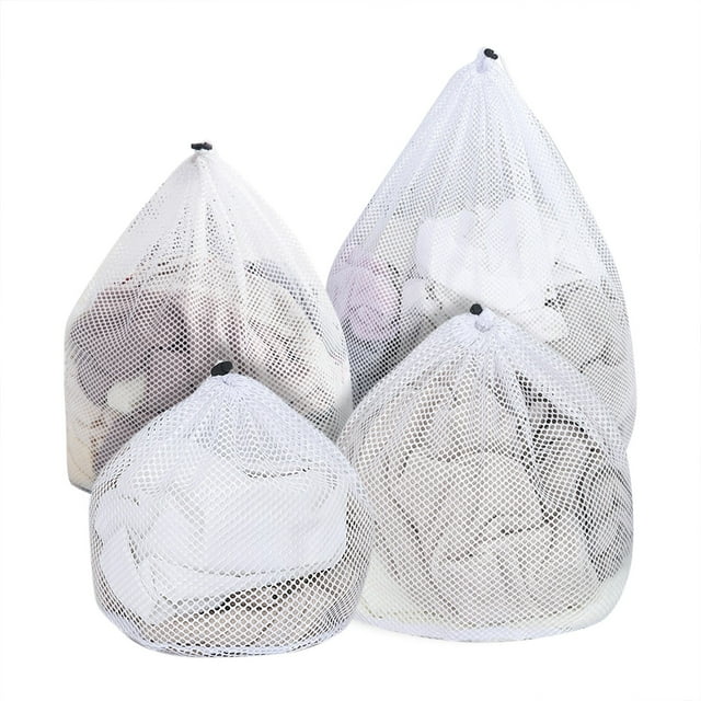 Thickened Mesh Bag Washing Bag Home Washing Machine Thick Mesh Underwear Bra Size Mesh Bag Drawstring Laundry Bag Four Piece Set