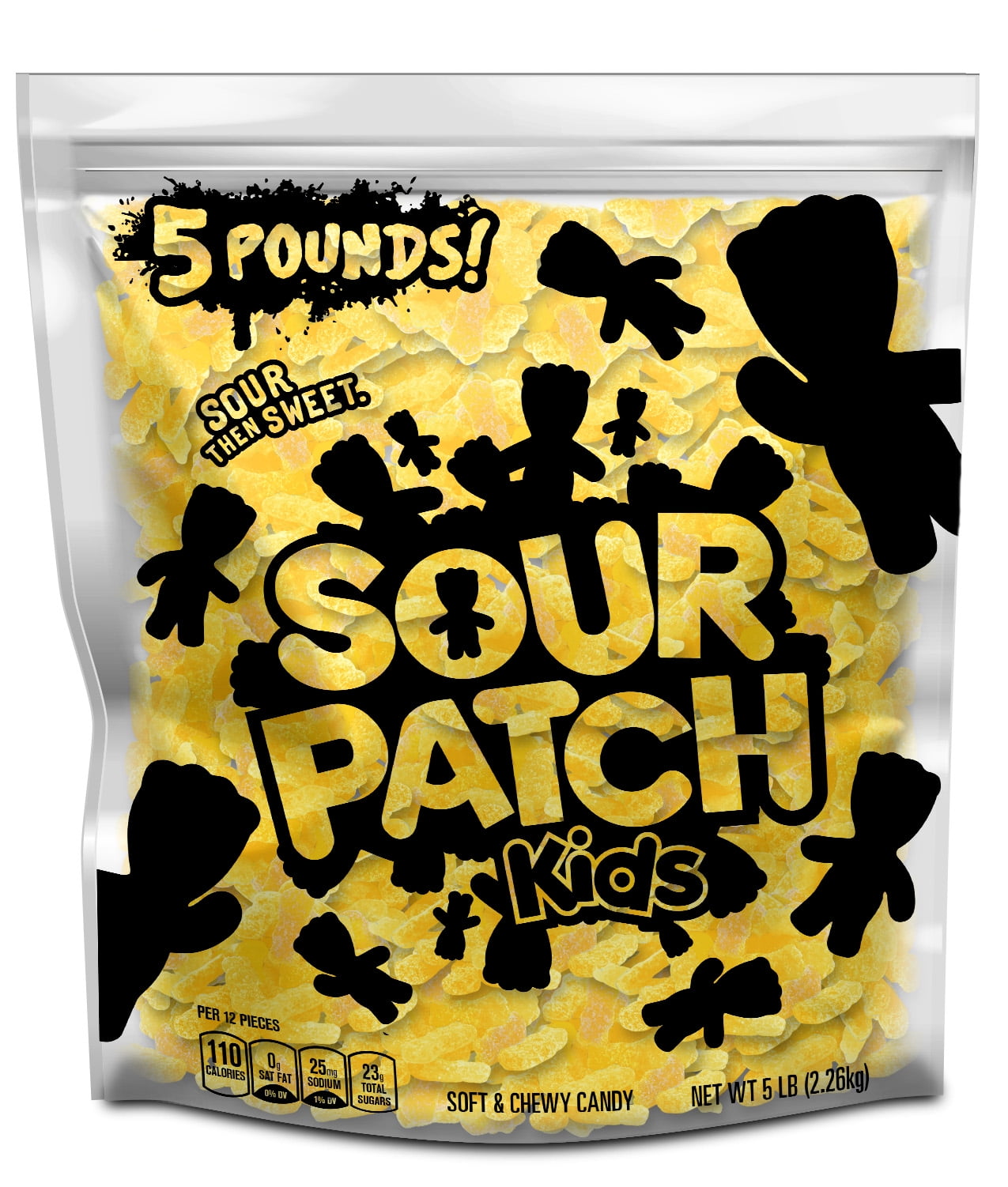 SOUR PATCH KIDS Lemon Soft & Chewy Candy, Just Yellow (5 LB Party Size