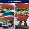 thumbnail image 5 of HOMEYA Sun Shade Sail Rectangle 12' x 12' Outdoor Garden Patio Party Sunscreen Awing Triangle Canopy 98% UV Block with Free Rope, 5 of 6