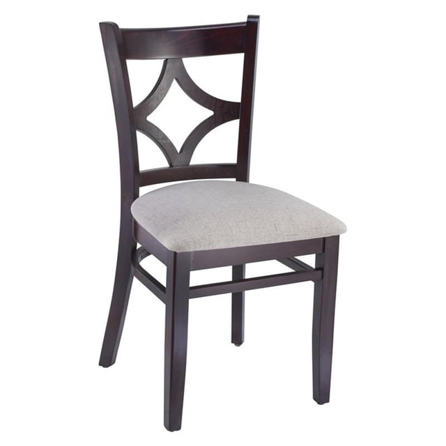 Chaise à Dossier en Acajou Noir (Lot de 2)