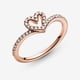 thumbnail image 4 of PANDORA Anillo de Corazón con Espoleta Brillante para Mujer - Chapado en Oro Rosa de 14 K con Circonita Cúbica - Talla 6, 4 of 5