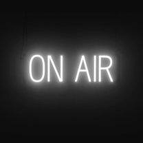 SpellBrite ON AIR LED Sign for Business. 20.6" x 6.3" White ON AIR Sign Has Neon Sign Look With Energy Efficient LED Light Source. Visible from 500 Feet, 8 Animation Settings.