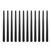 Mega Candles 12 pcs Unscented Black Taper Candle, Hand Poured Wax Candles 12 Inch x 7/8 Inch, Home Décor, Wedding Receptions, Baby Showers, Birthdays, Celebrations, Party Favors & More