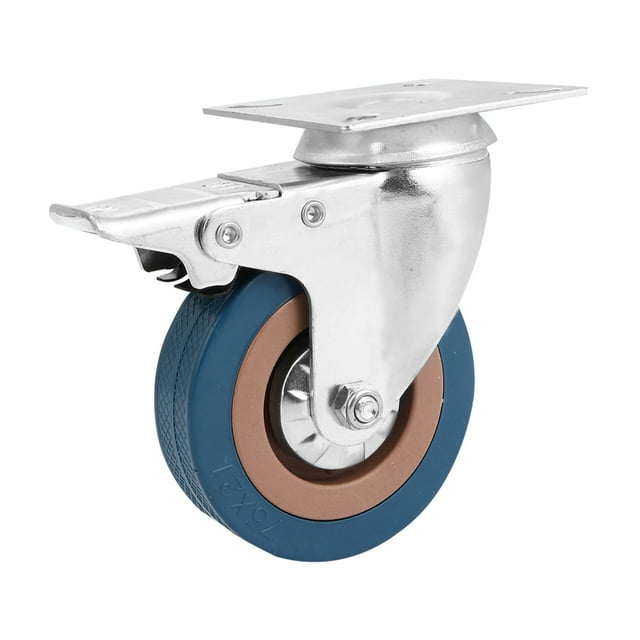 UPGRATOR Roues de Chariot Robustes Roulettes Rondes en PVC pour Usage Industriel 1Ensemble