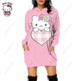 thumbnail image 1 of 2023 Automne Nouveaux Chandails en Molleton Femmes Mode Décontractée Hello Kitty Imprimé Robe à Capuche Col Rond Ample Manches Longues Vêtements 5TG, 1 of 7