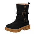 thumbnail image 2 of AUNVITO Women's Slouchy Over-The-Knee Boots Adjustable Back Laces Soft Suede Block Heel Winter Casual Mid Heel Knee-High Boots, 2 of 9