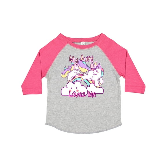 Inktastic My Aunt Loves Me Unicorn Girls Toddler T-Shirt
