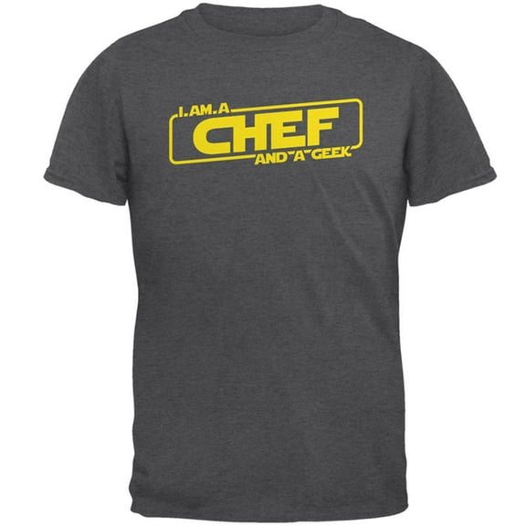 A Chef and a Geek Mens T Shirt Dark Heather X-LG