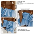 thumbnail image 4 of Blusa con volantes en capas,Blusa con hombros descubiertos para mujer, jersey con hombros descubiertos, top con volantes en capas, rendimiento de gama alta, 4 of 5