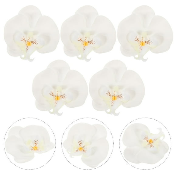 OUNONA 5 Pcs Artificial Flowers Decoration Fake Butterfly Orchid Heads