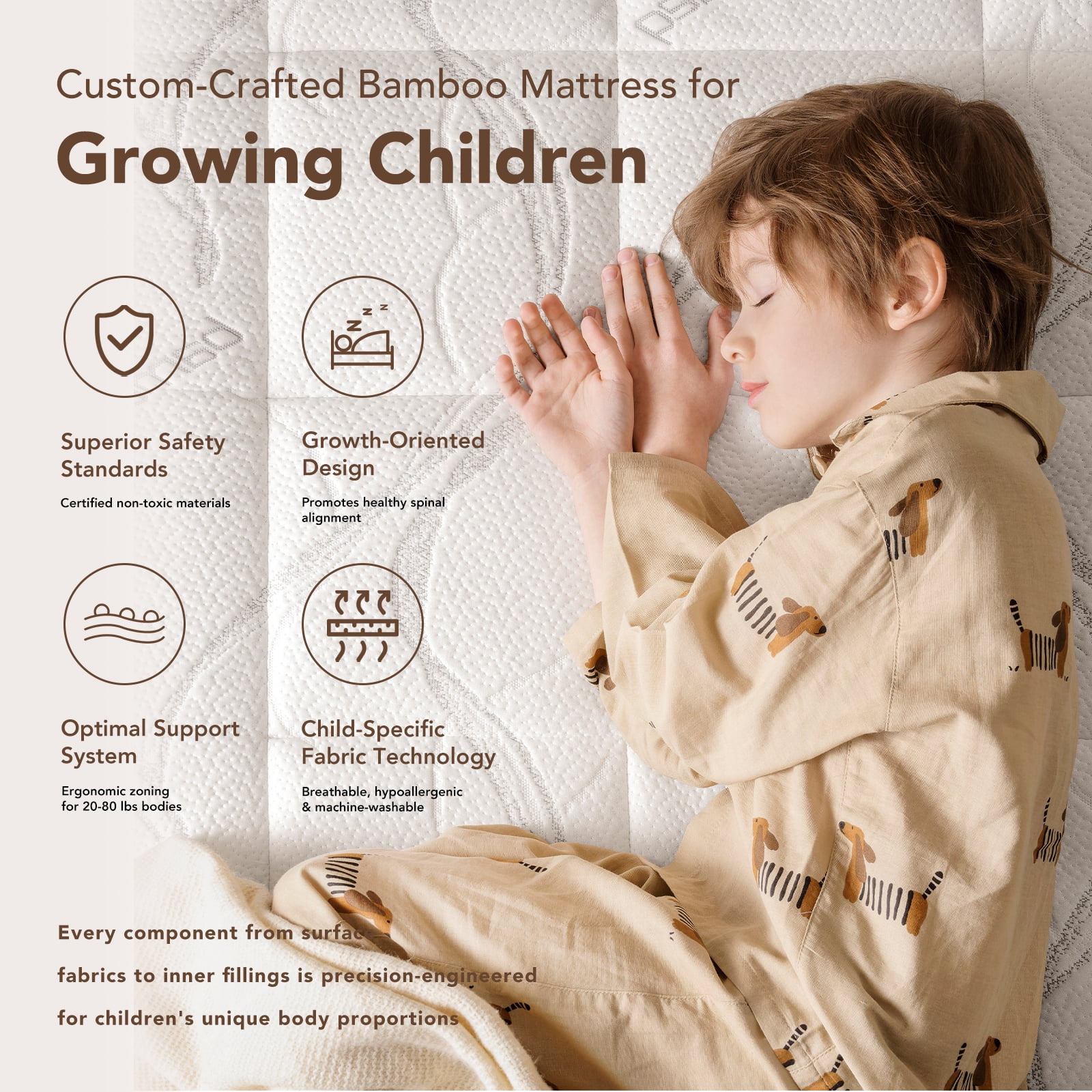 6 Inch Twin Mattress with Gel Memory Foam, Medium Firm- CertiPUR-US Certified, Bed in a Box for Easy Setup,Cooling Ventilated Foam, Pressure Relief & Washable White Cover