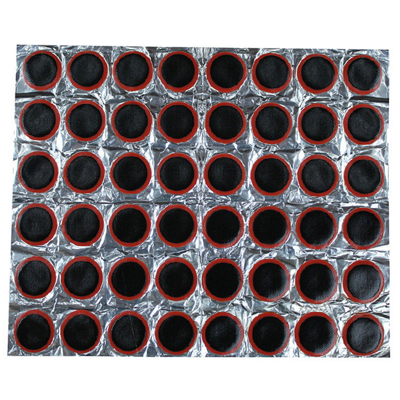 48Pcs Round Rubber Bicycle Tire Patch Bike Tire Puncture Tube Tyre Repair Tools 