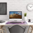 thumbnail image 4 of Large Gaming Mouse Pad, Extended Mouse Pad with Stitched Edge, XL Keyboard Mouse Mat Non-Slip Rubber Base Desk Pad 31.5x15.7inch for Office Home Game Work -Purple Marble, 4 of 6