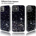 thumbnail image 4 of Dteck Glitter Case For iPhone 12 Pro / 12 6.1" for Women Girls - Bling Shiny Sparkling Girls Phone Case Protective Soft TPU Cover, Black, 4 of 7