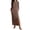 Brown, variant on Elvqul Crewneck Dress for Women Formal Summer Sleeveless Plain Pullover Womens Maxi Dresses Hot Pink