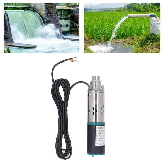 Bomba De Agua Sumergible, Bomba De Tornillo De Corriente Directa Con Junta De Gancho De 1 Pulgada De Diámetro Exterior De 12 V Para Depósito De Agua