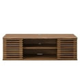 thumbnail image 2 of Media TV Stand Console Table, Wood, Brown Walnut, Modern Contemporary Urban Design, Living Lounge Room Hotel Lobby Hospitality, 2 of 8