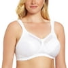 PLAYTEX White 18 Hour Airform Comfort Lace Wirefree Bra, US 48D, UK 48D, NWOT