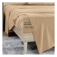 thumbnail image 3 of Juego de Sábanas Matrimonial de Microfibra Esquimal, Hipoalergénicas para Colchones de hata 40 cm alto , Beige, 3 of 7