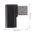 thumbnail image 2 of HOOWIFFY 2Ud Adaptador USB 90 Para Teléfonos Y Tablet Negro Con Transmisión Rápida, 2 of 6