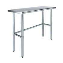 18" x 48" Stainless Steel Work Table with Open Base