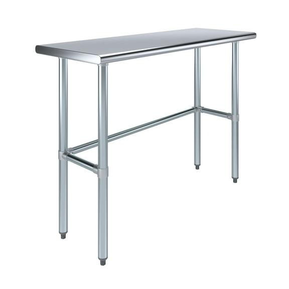 18" x 48" Stainless Steel Work Table with Open Base