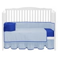 thumbnail image 1 of Baby Doll Bedding Solid Two Tone Crib Skirt/Dust Ruffle, Royal Blue, 1 of 1