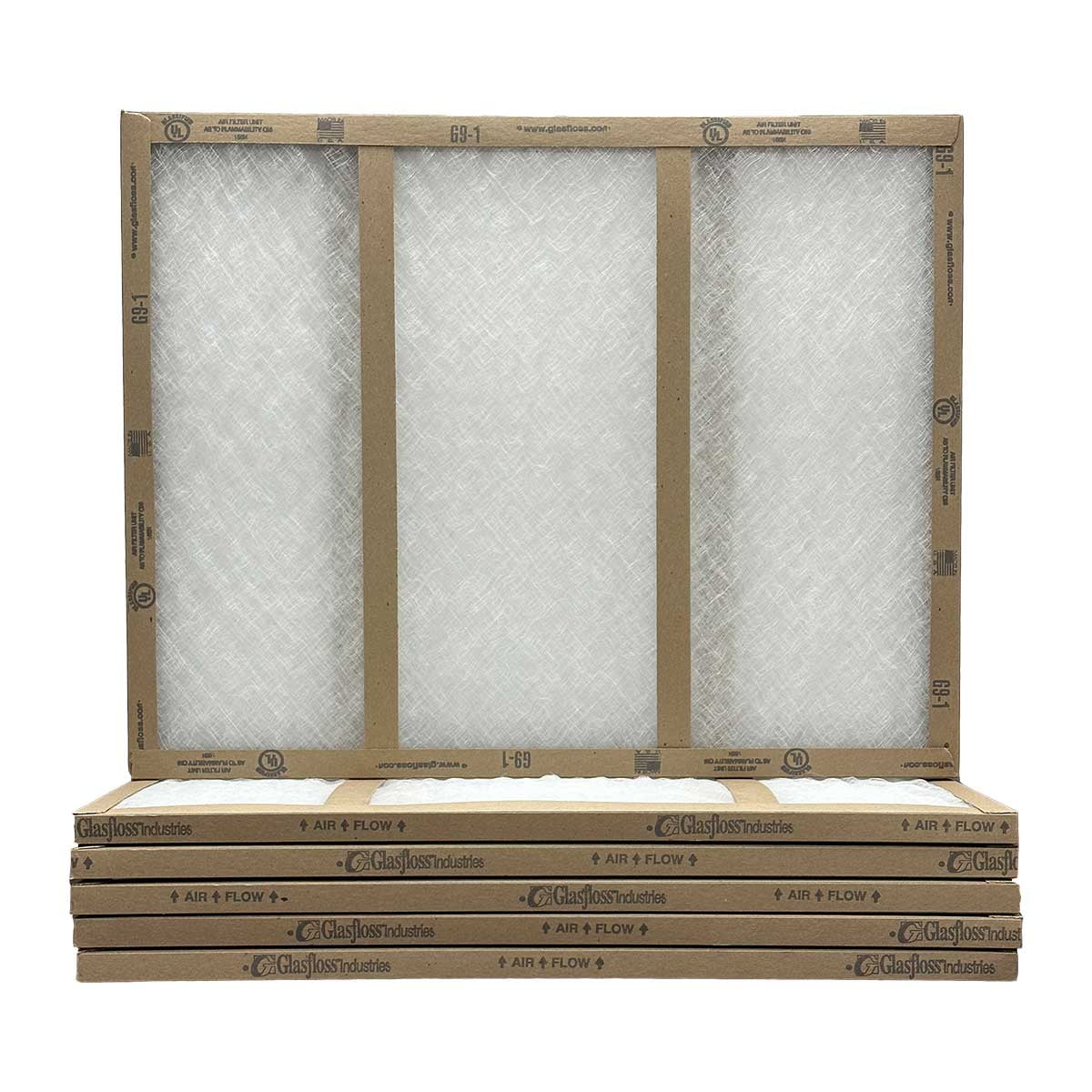 20x30x1 Air Filter Glasfloss GDS Series Disposable Case of 6