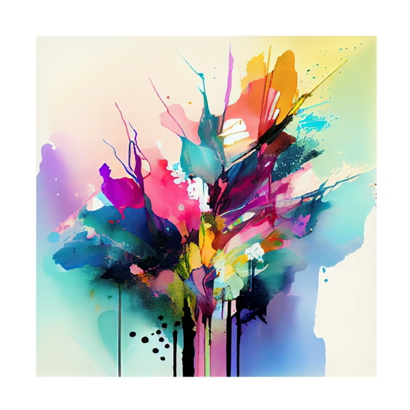 Canvas Wall Art - Sasha 'Turmoil' Wall Art for Living Room, Bedroom, or Office Décor by Trademark Fine Art - 14 x 14 Inches