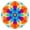 Colorful Rainbow Tie, variant on Rainbow Tie Dye Mandala Pattern Round Fitted Tablecloth with Elastic Edge,Dining Table Cover Waterproof,Outdoor Round Tablecloth for Camping,Dining,Indoor and Outdoor
