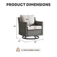 thumbnail image 2 of Gymojoy Outdoor Swivel Rocker Patio High Back Wicker Swivel Rocking Chairs Set of 2 for Porch Balcony Deck, 2 of 8