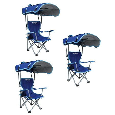 Kelsyus Kids Original Canopy Folding Backpack Lounge Chair Blue