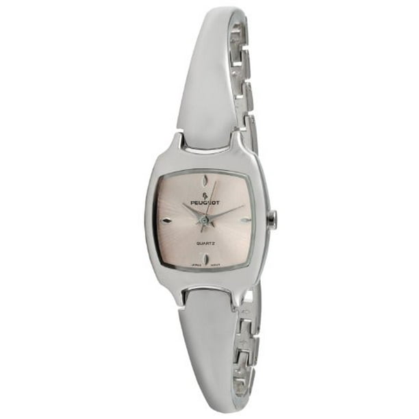 Peugeot Women's Silver Half Bangle Bracelet Ladies Watch For Small