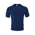 thumbnail image 5 of Yaoyar Men's T Shirts Summer Crewneck Tee Casual Textured Shirts Short Sleeve Slim Fit Pullover Tops Solid Color Tshirts, 5 of 9