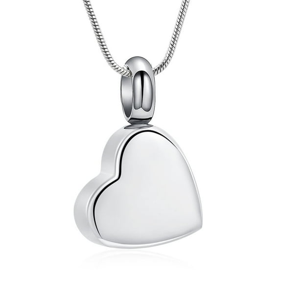 Mini Heart Urn Necklace for Ashes for Women Men Stainless Steel Cremation Jewelry Memorial Keepsake Pendant for Ash Holder
