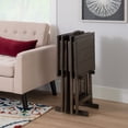 thumbnail image 5 of Contemporary Home Living 4-Piece Folding Tray Table Set with Stand - 26.5" - Gray, 5 of 6