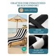 thumbnail image 3 of Casa Platino Beach Stripe Towels - 2 Pack 100% Cotton Pool Towels for Adults, Qick Dry, Soft & Highly Absorbent Beach towel Set for Travel & Vacation - Grey, 3 of 9